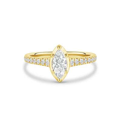 Marquise-Cut Diamond Engagement Ring in 14K Yellow Gold (3/4 ct. tw.)