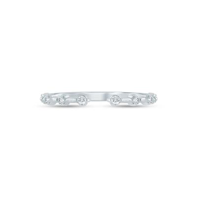 Diamond Bamboo Open Band in 14K White Gold (1/7 ct. tw.)