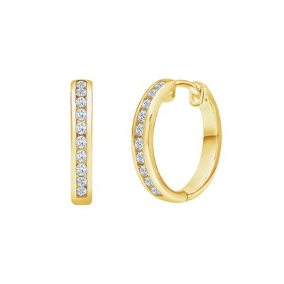 Lab Grown Diamond Hoop Earrings in 14K Yellow Gold (1/3 ct. tw.)
