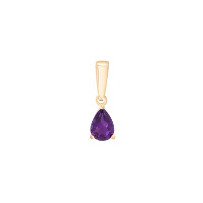 Amethyst Pear-Shaped Clip-On Pendant in Vermeil