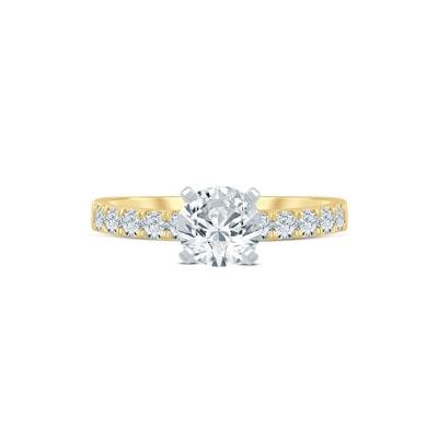 Diamond Semi-Mount Engagement Ring in 14K White and Yellow Gold (1/2 ct. tw.) (Setting Only)