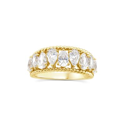 Lab Grown Diamond Pear-Shaped Band in 14K Yellow Gold (2 ct. tw.)