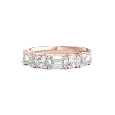 Round & Emerald-Cut Diamond Band in 14K Rose Gold (2 1/2 ct. tw.)
