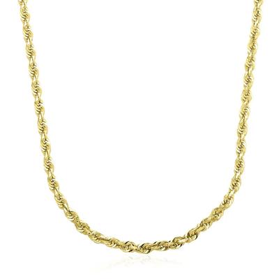 Light Glitter Rope Chain in 14K Yellow Gold, 24"
