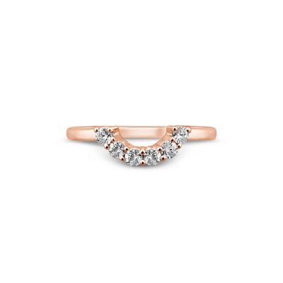 Contour Wedding Band with Diamond Crescent in 14K Rose Gold (1/3 ct. tw.)