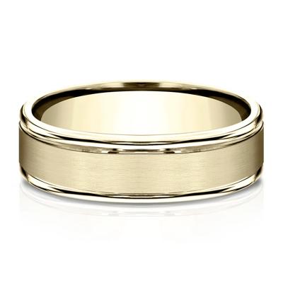 Men's Comfort Fit Band in 10K Yellow Gold, 6MM