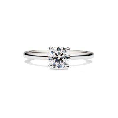 Lab Grown Diamond Solitaire Round Engagement Ring in 14k White Gold (1 ct.)