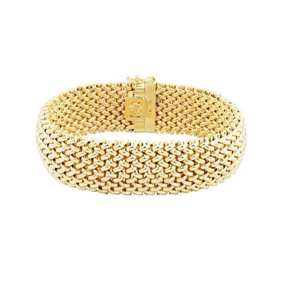 Mesh Bracelet in 14K Yellow Gold, 18MM, 7.5"