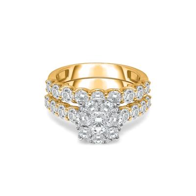 Lab Grown Diamond Engagement Ring Set in 10K Yellow Gold (3 ct. tw.)