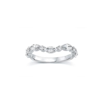Lab Grown Diamond Contour Band in 14K White Gold (1 ct. tw.)