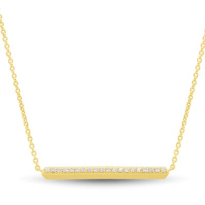 Lab Grown Diamond Horizontal Bar Necklace in Vermeil (1/4 ct. tw.)