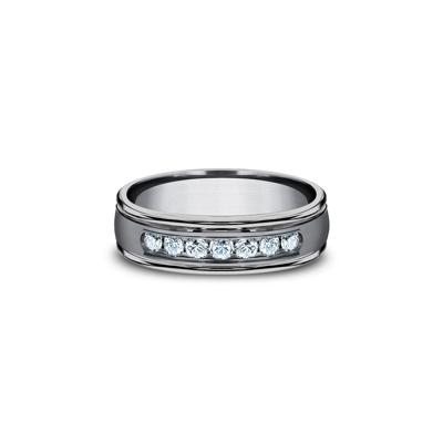 Men's 3/8 ct. tw. Lab Grown Diamond Band in Gray Tantalum