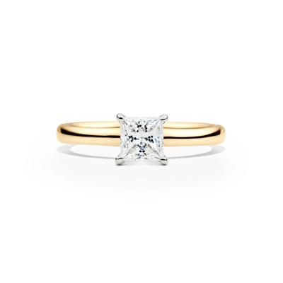 Diamond Princess-Cut Solitaire Engagement Ring in 14K Yellow Gold (3/4 ct.)