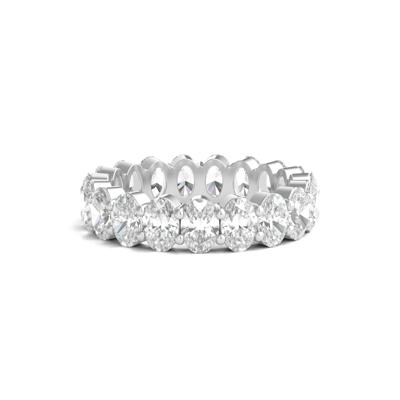 Oval-Shaped Diamond Wedding Band with Eternity Setting in Platinum (5 ct. tw.)