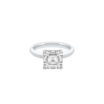 Lab Grown Diamond Asscher Cut Solitaire Ring in Platinum (3 ct. tw.)