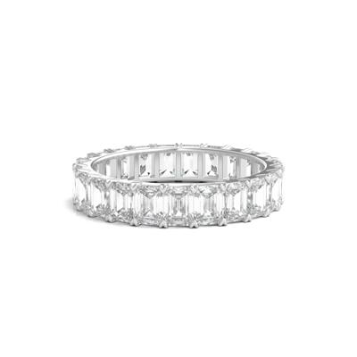 Emerald-Cut Diamond Wedding Band with Eternity Setting in Platinum (4 ct. tw.)