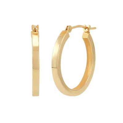 Polished Hoop Earrings in 14K Yellow Gold, 20MM