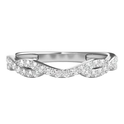 1/5 ct. tw. Diamond Contour Band in 14K White Gold