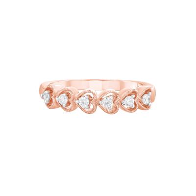 Diamond Heart Ring in 10K Rose Gold (1/10 ct. tw.)