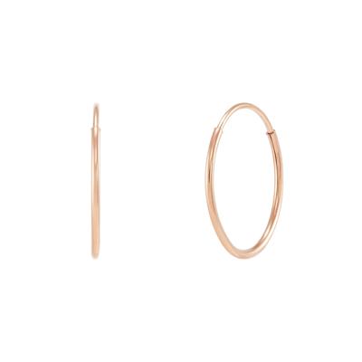 Endless Hoop Earrings in 14K Rose Gold, 12MM