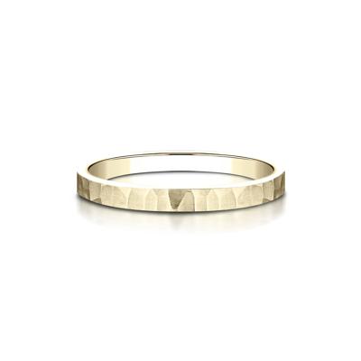 Hammered Band in 14K Yellow Gold, 2MM