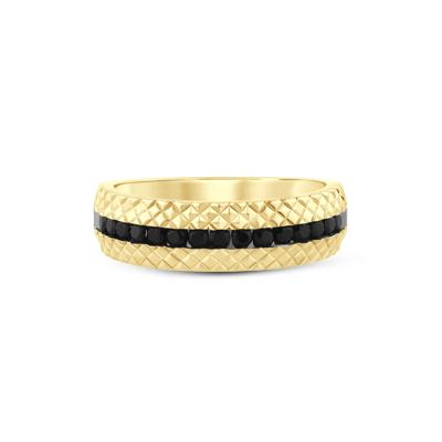 Black Diamond Band in 10K Yellow Gold (1/2 ct. tw.)
