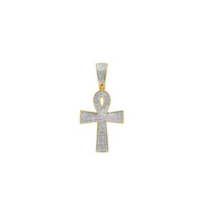 1/2 ct. tw. Diamond Cross Pendant in 10K Yellow Gold