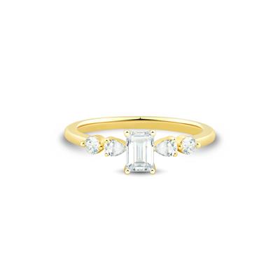 Emerald-Cut Diamond Engagement Ring in 14K Yellow Gold (3/4 ct. tw.)