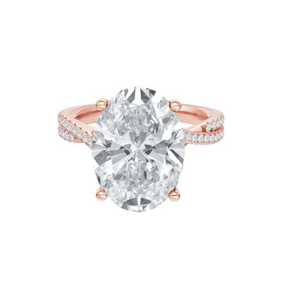 Lab Grown Diamond Engagement Ring in 14K Rose Gold (6 1/3 ct. tw.)