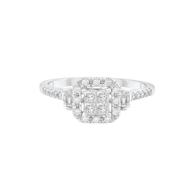 Diamond Composite Engagement Ring in 10K White Gold (1/2 ct. tw.)