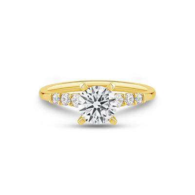 1/4 ct. tw. Brilliant-Round Diamond Semi-Mount Engagement Ring in 14k Yellow Gold (Setting Only)