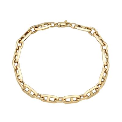 Mariner and Oval-Link Bracelet in 10K Yellow Gold, 7.5"