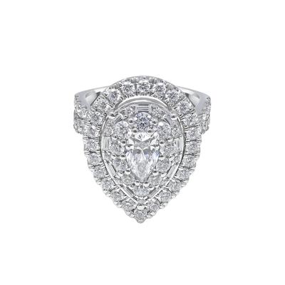 Lab Grown Diamond Composite Ring in 10K White Gold (3 ct. tw.)