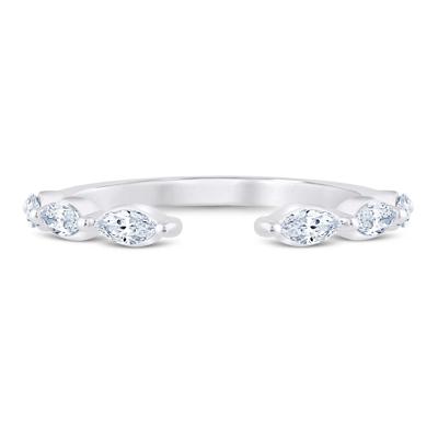 Lab Grown Diamond Open Stack Anniversary Band in Platinum (3/8 ct. tw.)