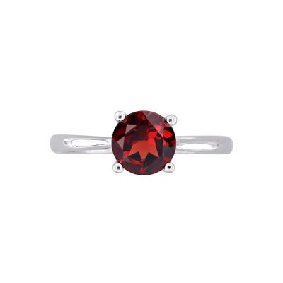 Garnet Ring in Sterling Silver