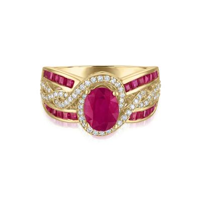 Ruby and Diamond Ring in 14K Yellow Gold (1/3 ct. tw.)