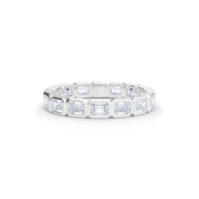 Diamond Bezel-Set Emerald-Cut True Eternity Band in Platinum