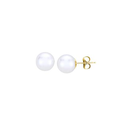Freshwater Cultured Pearl Earrings in 10K Yellow Gold