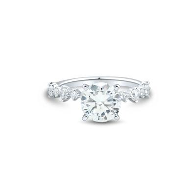 Lab Grown Diamond Semi-Mount Engagement Ring in Platinum (1/2 ct. tw.)