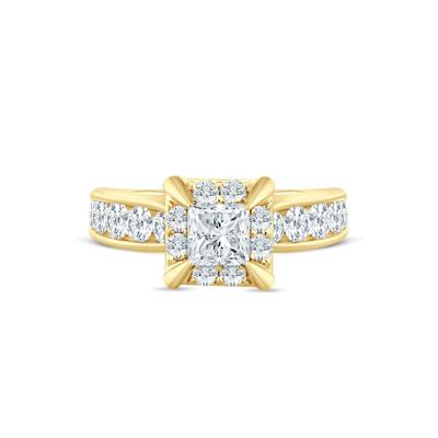 Princess-Cut Diamond Engagement Ring in 14K Yellow Gold (2 ct. tw.)