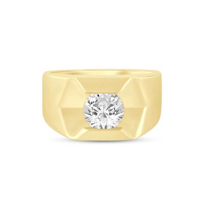 Men’s Lab Grown Diamond Wedding Band in 10K Yellow Gold (1 1/2 ct. tw.)
