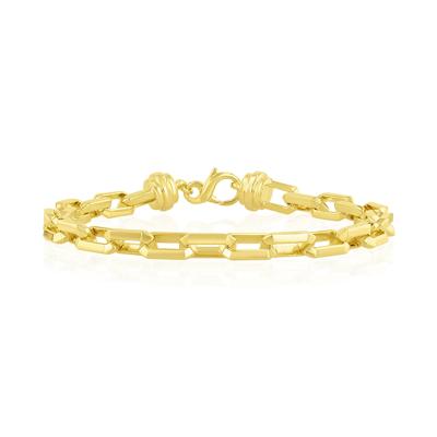 Men's Hexagon Link Bracelet in Vermeil