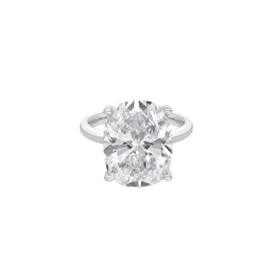 Lab Grown Diamond Elongated Cushion-Cut Engagement Ring in 14K White Gold (7 ct. tw.)