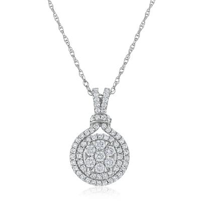 Diamond Pendant in 10K White Gold (1/2 ct. tw.)