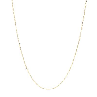 Hammered Fantasy Cable Chain in 14K Yellow Gold, .70MM, 18"