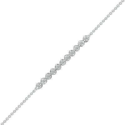 Diamond Bracelet in 10K White Gold, 7.5” (1/4 ct. tw.)