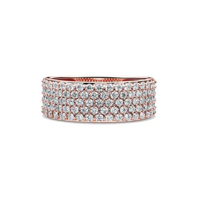 Lab Grown Diamond Pave Multi Row Band in 14K Rose Gold (1 ct. tw.)