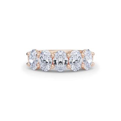 Lab Grown Diamond Five-Stone Anniversary Band in 14K Rose Gold (3 ct. tw.)