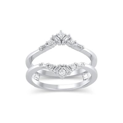 Diamond Chevron Insert Ring in 14K White Gold (1/3 ct. tw.)