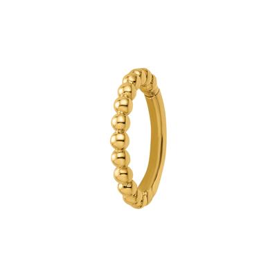 Beaded Cartilage Ring in 14K Yellow Gold, 14 Gauge